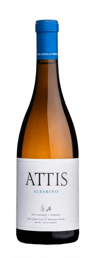 Attis lías finas Albariño · botella de vino
