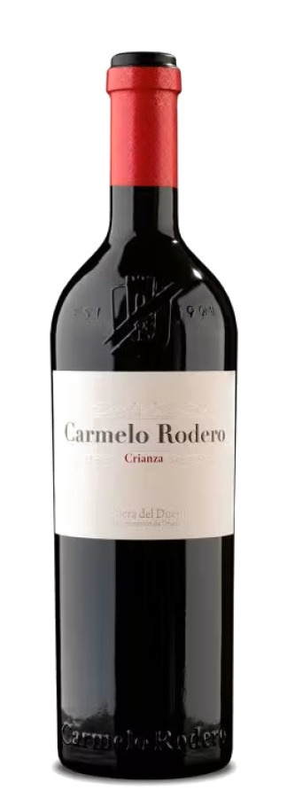 Carmelo Rodero crianza · botella de vino